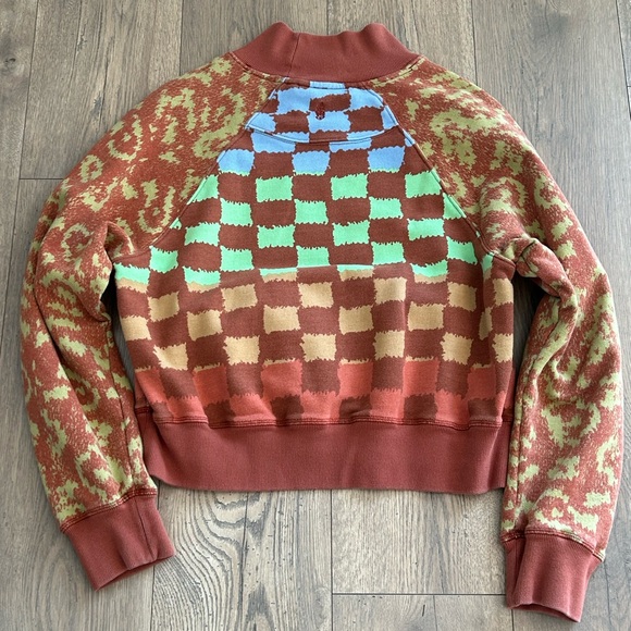 FP Movement by Free People Rust Multi-Color Checker Pullover Sweatshirt - Picture 6 of 8